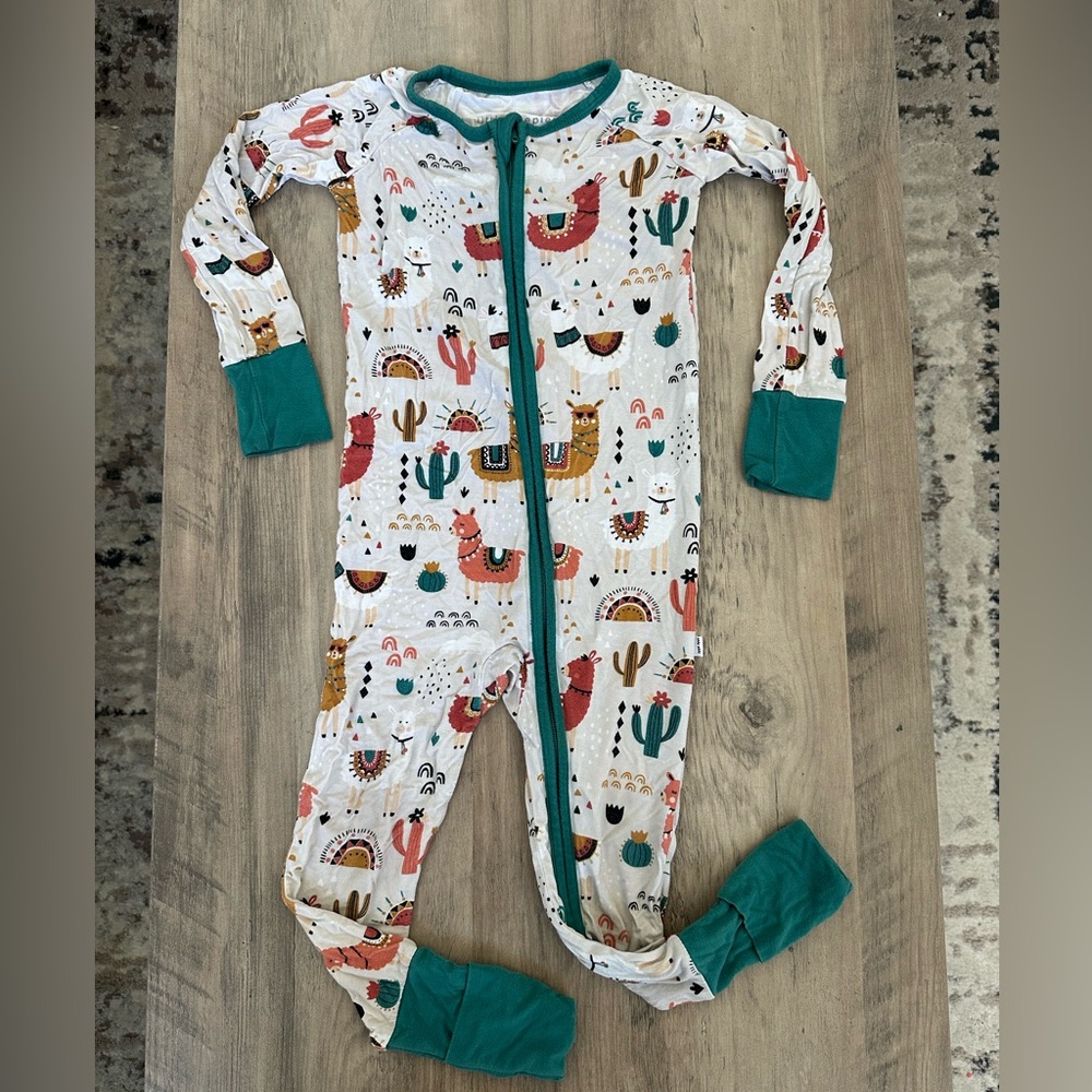 Little Sleepies llama party Zippie 18-24 mo.
